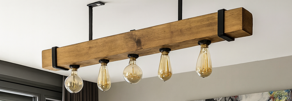 Lampe Suspendue bois/acier